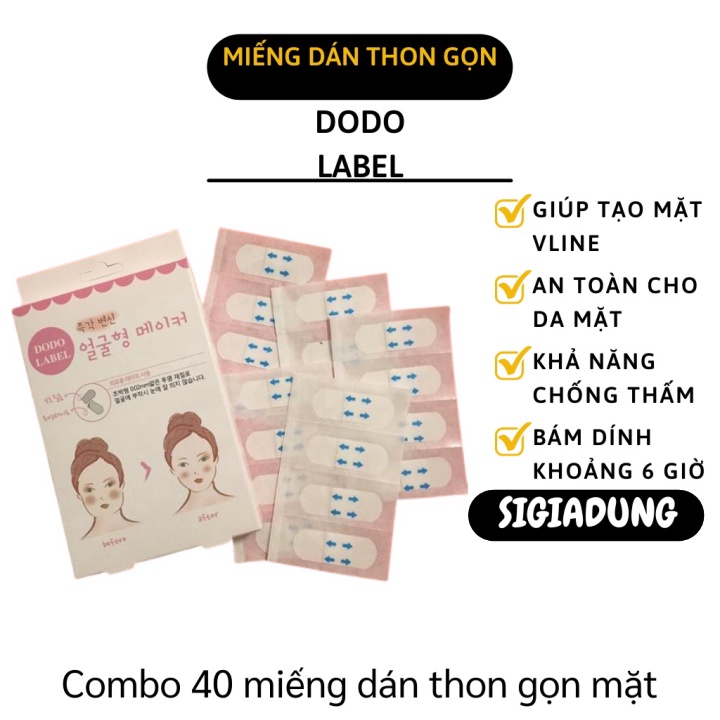 GIÁ SỈ Combo 40 miếng mặt nạ dán Vline chống thấm nước và mồ hôi, miếng dán trong suốt 4979