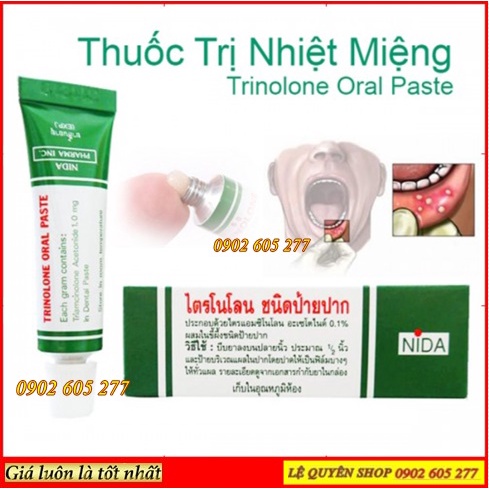 Tuýp Kem Bôi Nhiệt Miệng Trinolone Oral Paste Thái Lan
