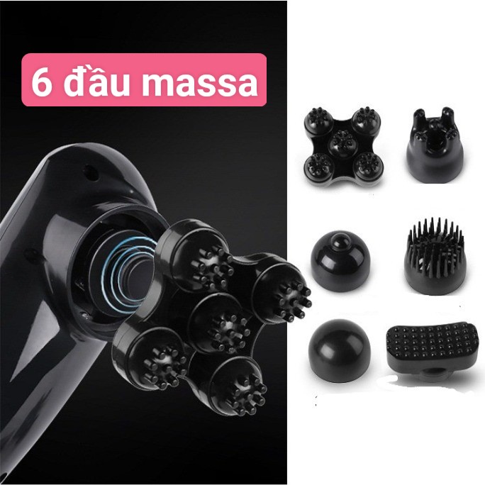 Máy Massage Cầm Tay RULAX Đa Năng Cao Cấp Mát Xa Chuyên Sâu Cho Cổ, Vai Gáy, Bụng, Lưng, Cánh tay