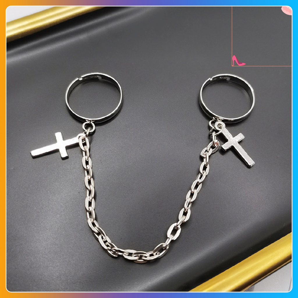 Unisex Fashion Adjustable Conjoined Slave Chain Joint Knuckle Ring Jewelry Gift