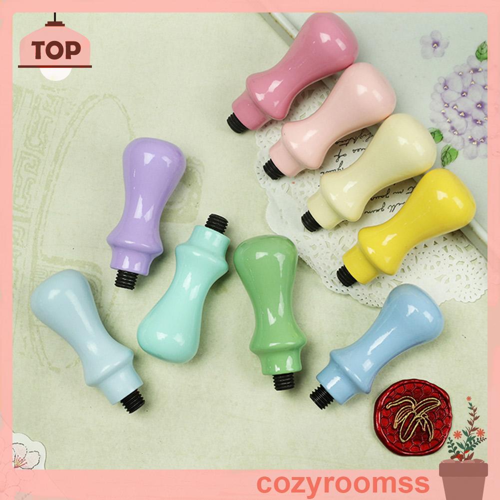 Tay cầm con dấu đóng sáp niêm phong bằng gỗ phong cách retro độc đáo tiện lợi