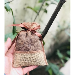 Combo 3 Túi Thơm Cà Phê Khử Mùi Máy Lạnh, Ô Tô 100% Từ Hạt Cà Phê Rang Mộc 50 Gram