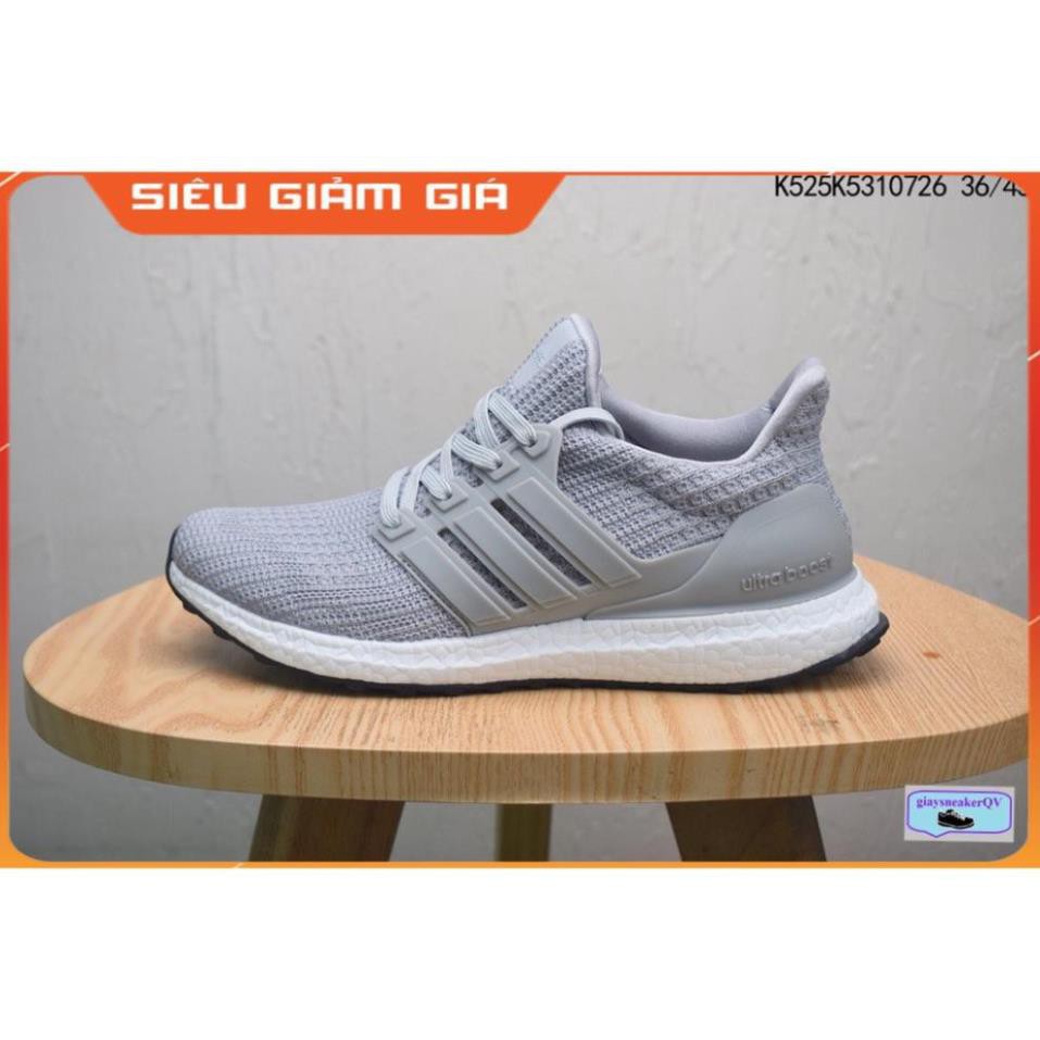 [Sale 3/3][FULL BOX] Giày thể thao ADIDAS ULTRA BOOST 4.0 GREY xám [Sẵn Hàng] . ⋆ /