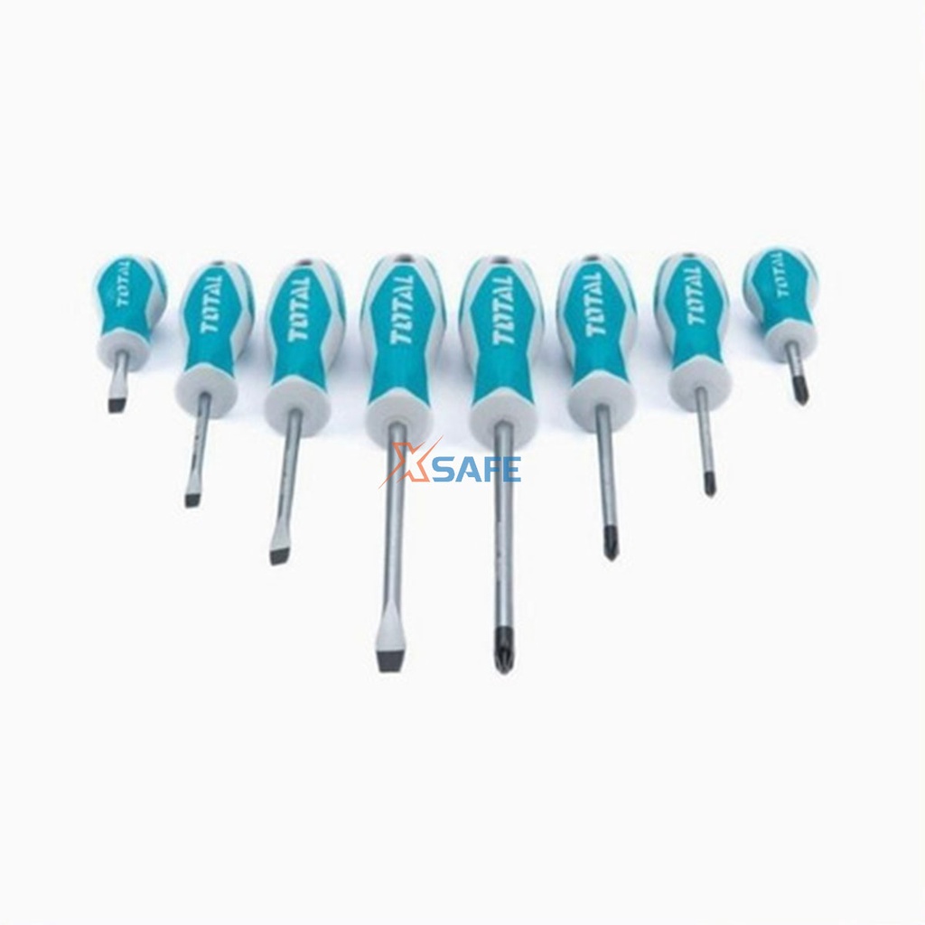 Bộ tua vít đa năng 18 món TOTAL THT250618 đuôi tròn Bộ tuốc nơ vít CR-V không mài mòn, gỉ sét, nhỏ gọn