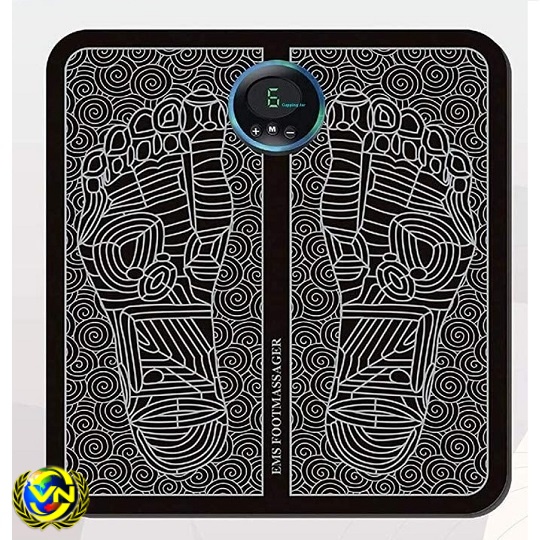 Thảm Massage Chân Xung Điện EMS Có Đèn Led Hiển Thị, 6 Chế Độ Mát Xa Bàn Chân, Giúp Lưu Thông Khí Huyết, Giảm Đau Mỏi