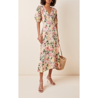 Zara Morocco full tag - Đầm Zara hoa hồng dáng dài tôn chiều cao xinh đẹp DH10BTG72N10