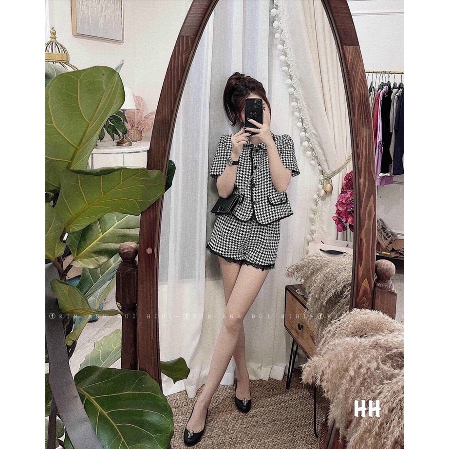 ( MIỄN PHÍ SHIP 2022) SET QUẦN ĐÙI ÁO SƠ MI, SET CARO CỔ BẺ, SET TIỂU THƯ MẶC ĐI CHƠI, SET BỘ THIẾT KẾ CARO SANG CHẢNH