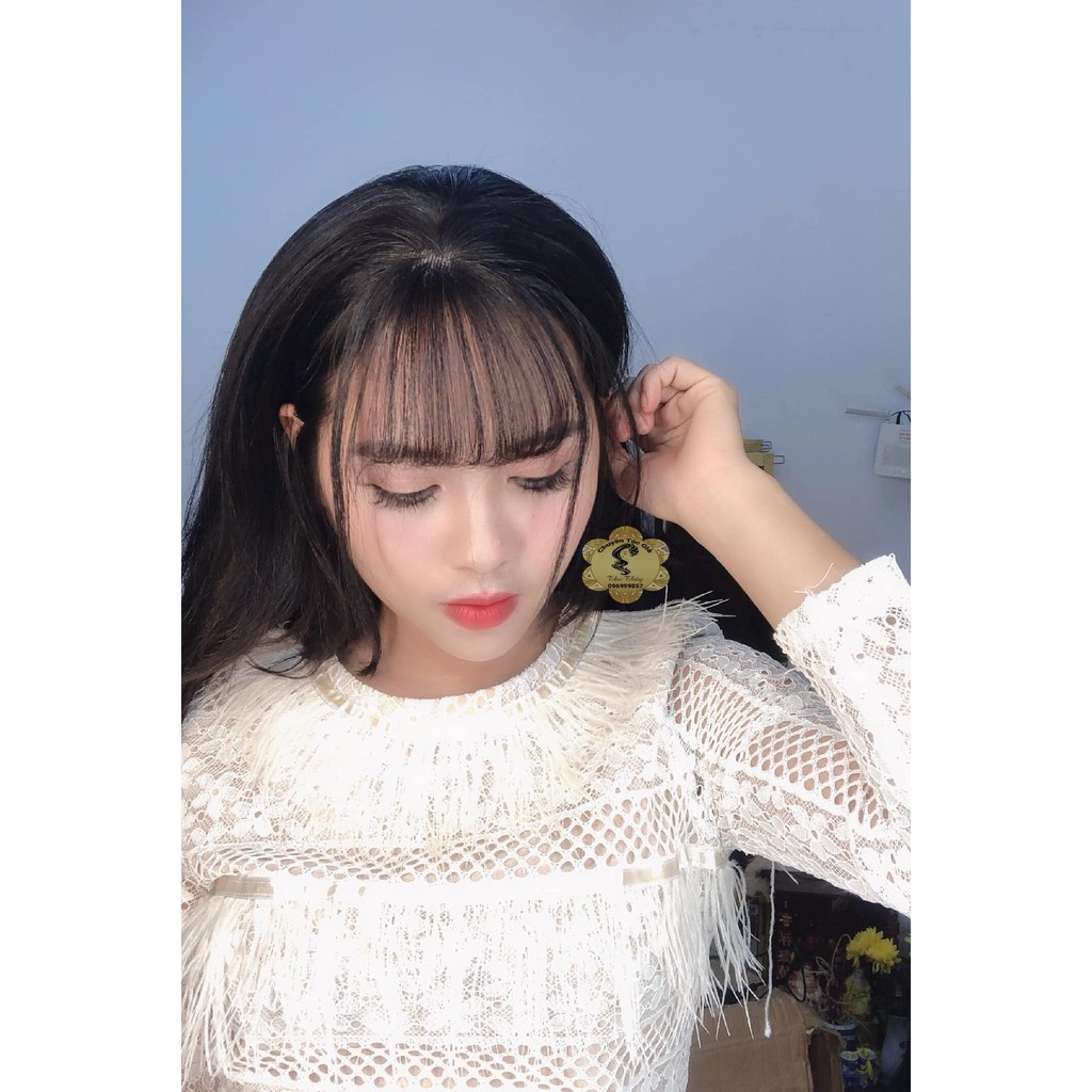 [SIÊU RẺ] Mái thưa tóc thật 3D có da đầu - Hình thật &amp; video