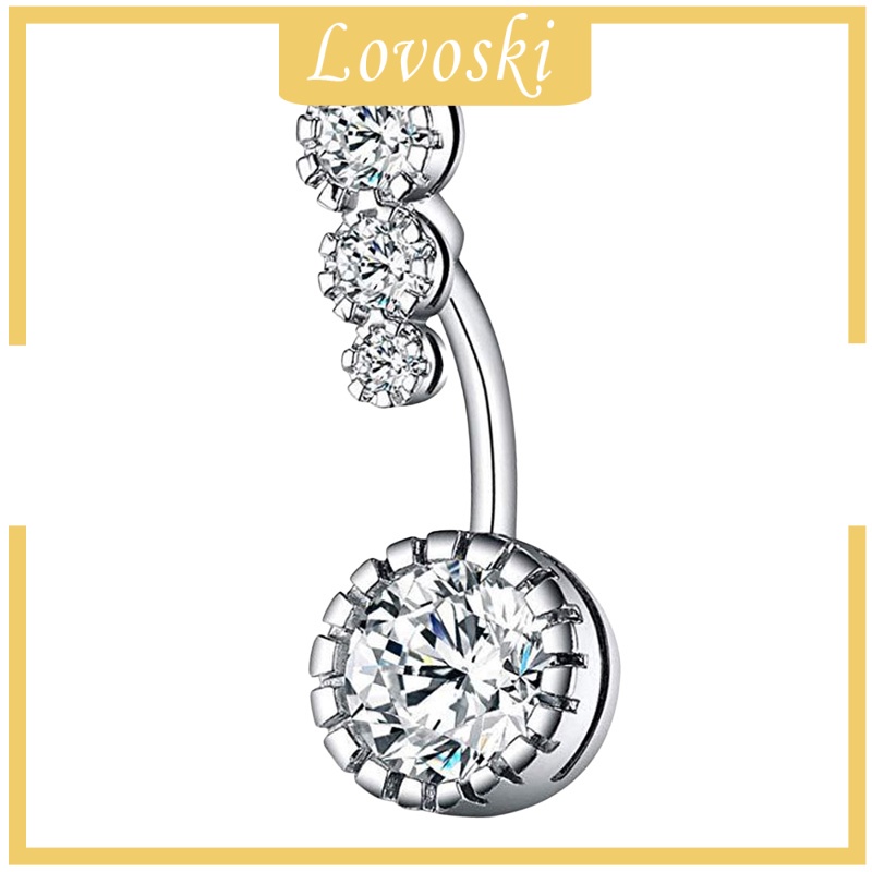 Khuyên Rốn Đính Đá Bằng Thép Y Tế