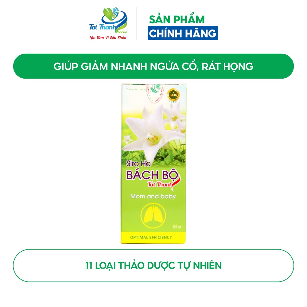 Siro ho Bách Bộ Mom and Baby Tất Thành Pharma bổ phế giảm ho 125ml