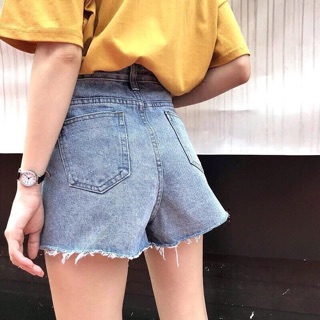Quần Short Jean Lưng Cao ( Hình Thật Ảnh Cuối)