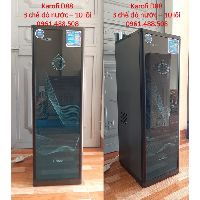 Máy lọc nước nóng lạnh Karofi KAD-D88 chính hãng 10 lõi có 3 chế độ và Công nghệ Aiotec