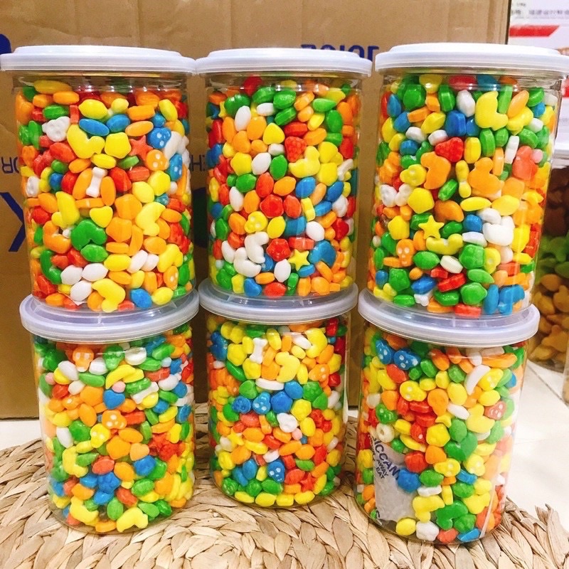 Kẹo C Trái cây đóng lon pét 500gr