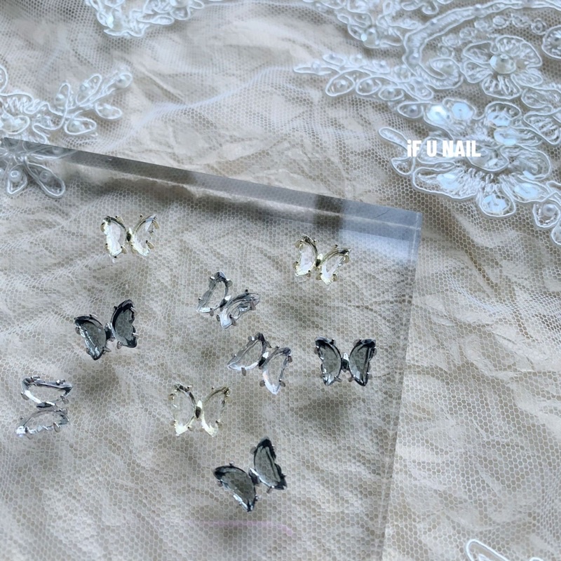 Charm bướm đá xinh lẻ 1c trang trí móng tay/nail