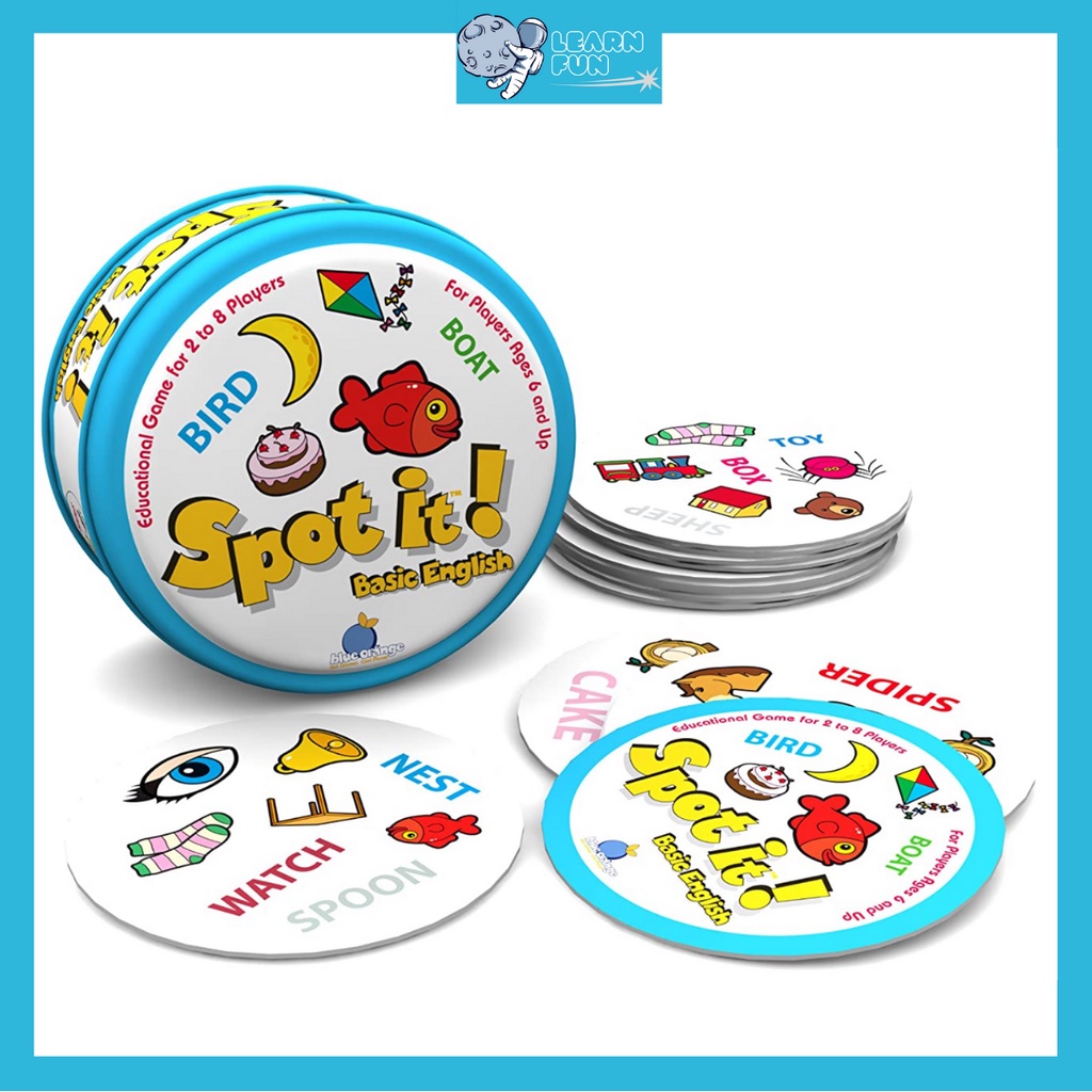 Đồ chơi kích thích tư duy Spot It trò chơi Board Game hấp dẫn cho bé Basic English Alphabet HALLI GALLI