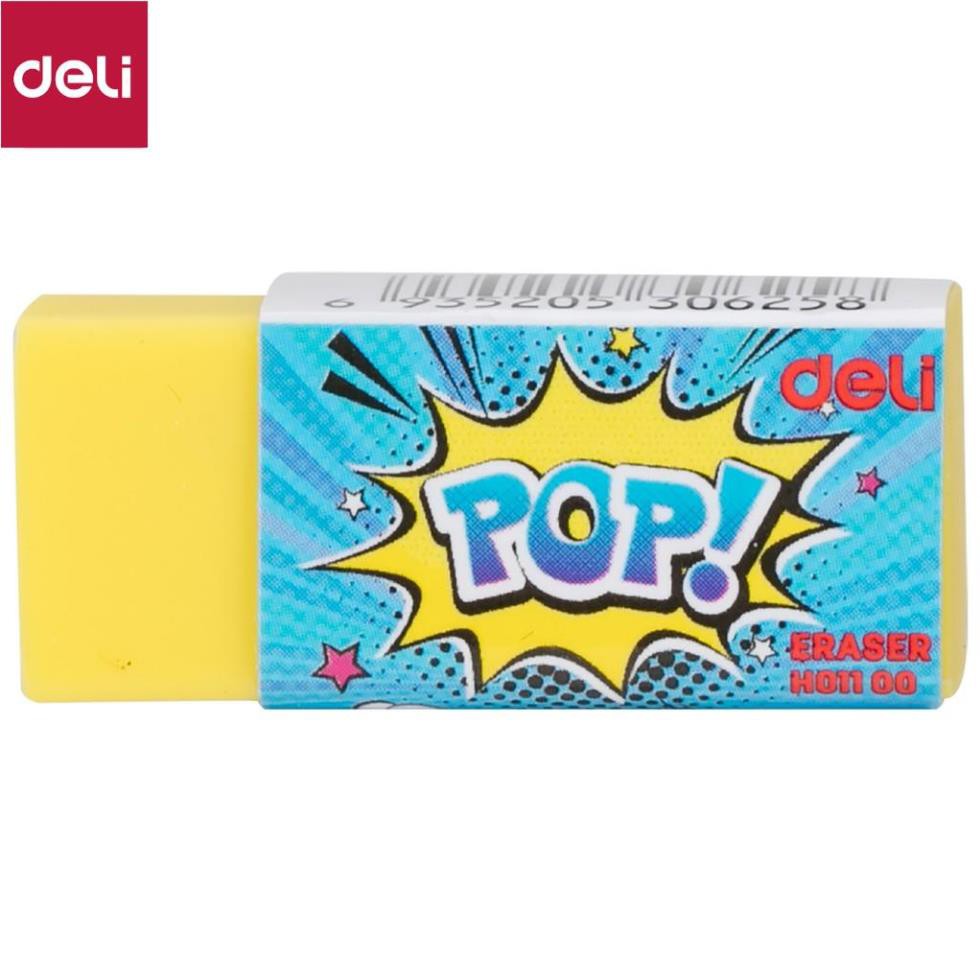 Tẩy POP 2B Deli - Hồng/Vàng/Xanh dương - 1 viên - EH01100 [Deli]