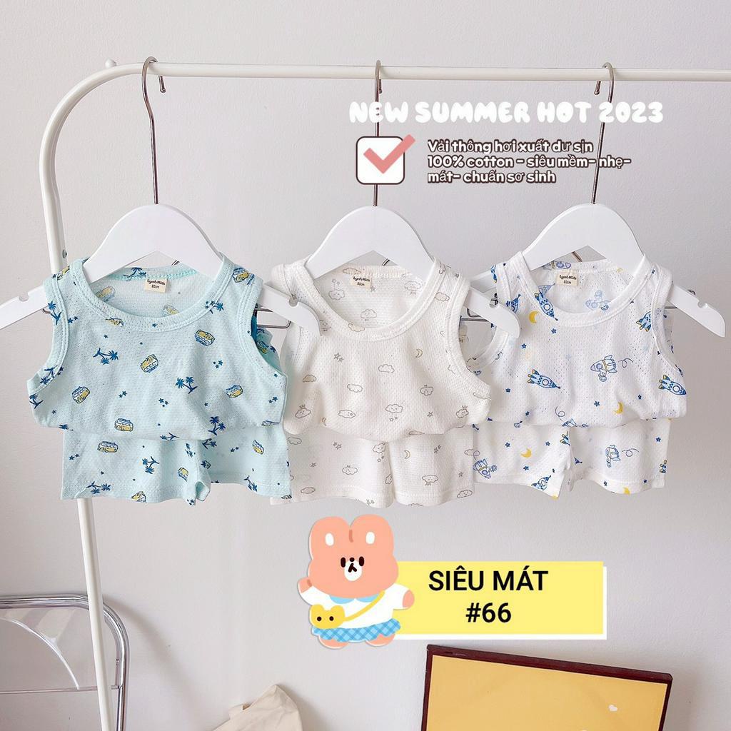 (set 3 bộ ) Link 3 , set quần áo ba lỗ bé trai , đồ bộ bé trai mùa hè , chất liệu vải thông hơi siêu mềm mát , 8-16kg