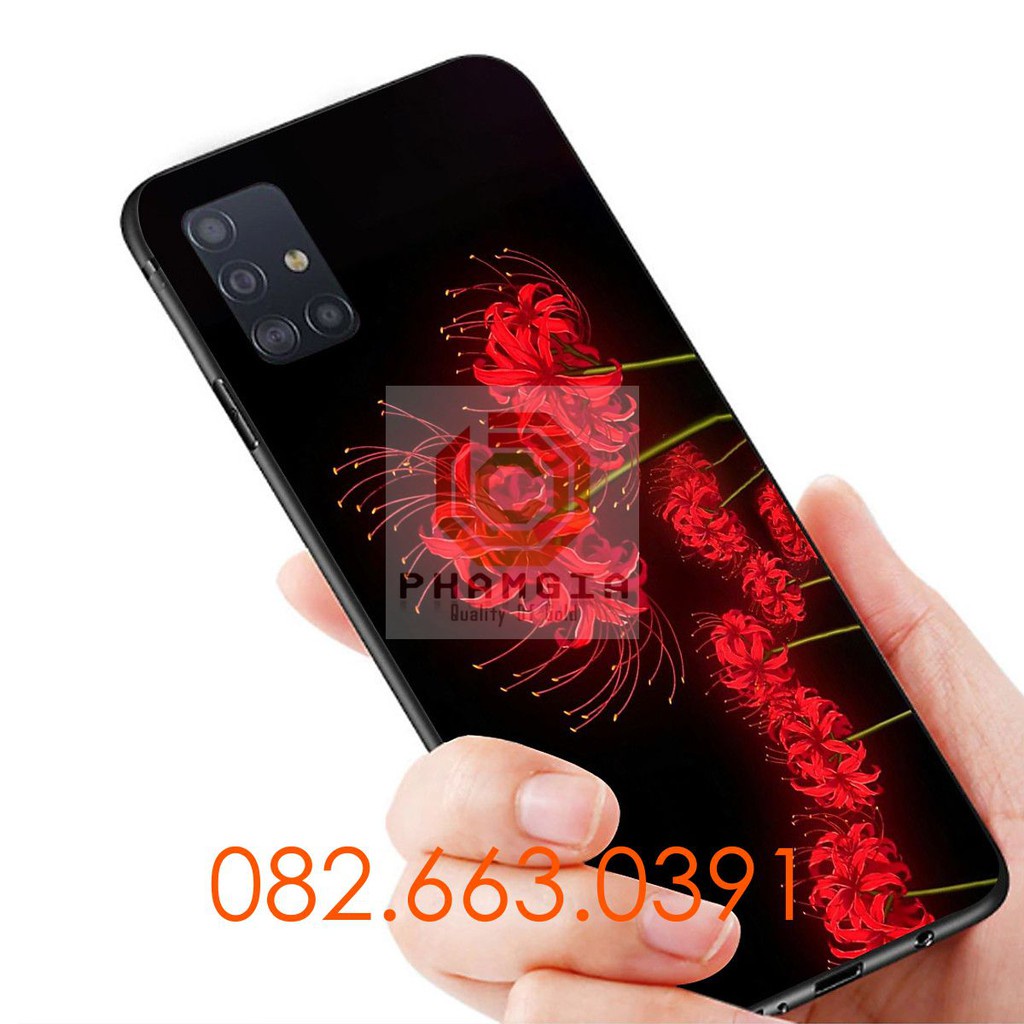 Ốp lưng Samsung M51 lưng cương lưc in hình hoa bỉ ngạn