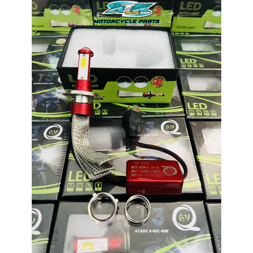 Đèn pha led BY 3 tim AC&amp;DC 8-80C-40W Siêu sang công nghệ led mới nhất 2022