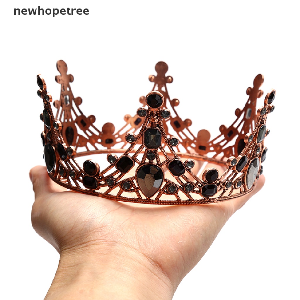 newhopetree Mini Retro Black Tiaras Crowns Cake Topper Decoration Party Birthday Supply OIK