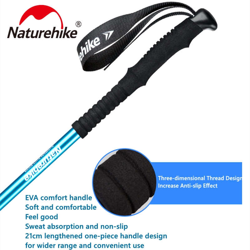 Gậy Leo Núi Naturehike NH17D001-Z Thu Gọn Chống Sốc Siêu Nhẹ Cho Đi Bộ Đường Dài