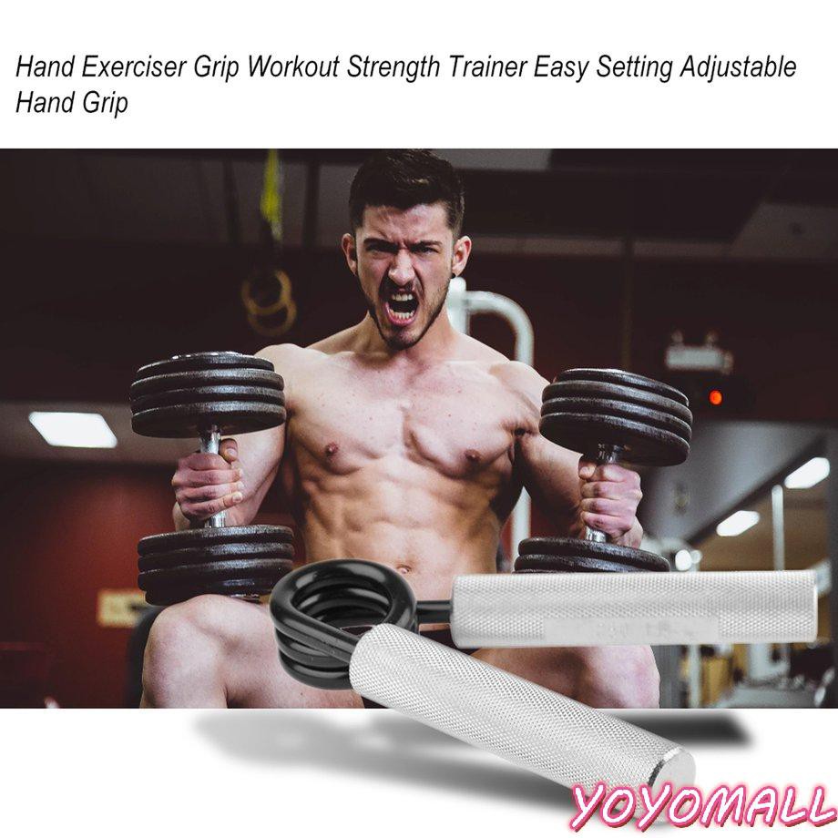 YOYO Hand Exerciser Grip Workout Strength Trainer Easy Setting Adjustable Hand Grip