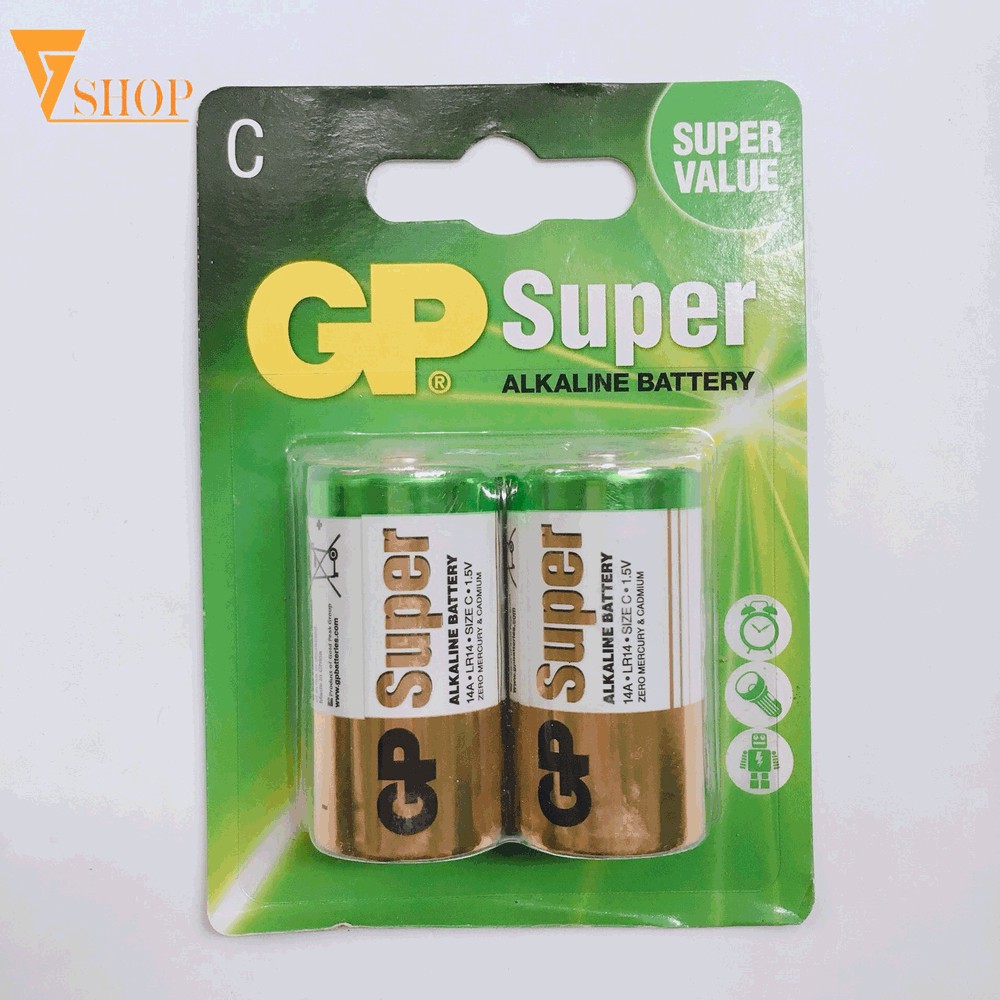 1 vỉ Pin GP Trung Super Alkaline