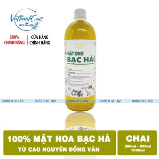 Mật ong bạc hà đồng văn - hà giang, 100% nguyên chất