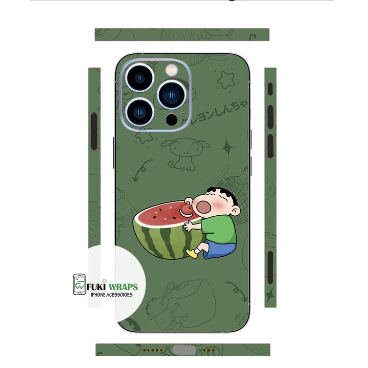 Tấm dán Skin Mặt Sau Shinchan FULL VIỀN Dành Cho 13prm , 12prm , 11prm , x , xsm , ip11 , ip12 , ip13 - FukiShop