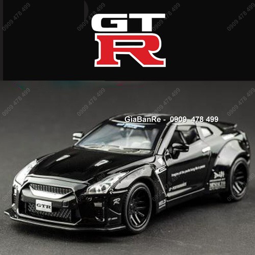 XE MÔ HÌNH SẮT TỈ LỆ 1:32 NISSAN GTR LIBERTI WALK - ĐEN - 9830D