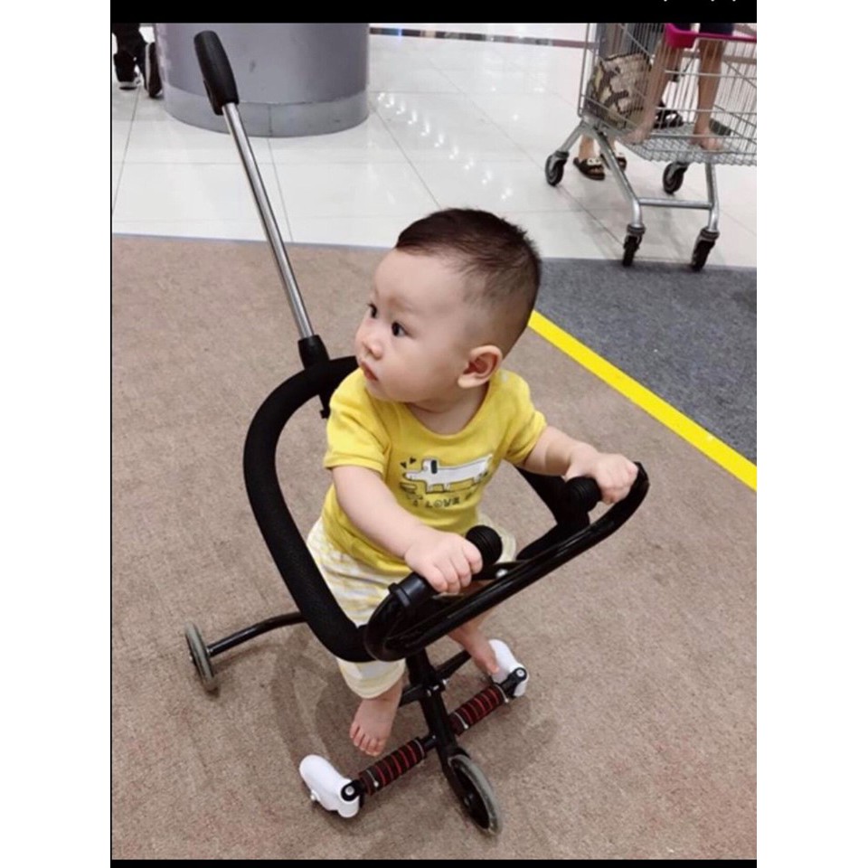 Xe đẩy 5 bánh gấp gọn thông minh