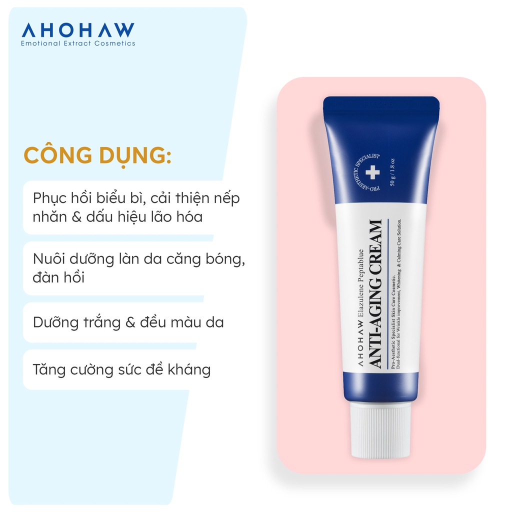 Kem dưỡng trắng, căng bóng giảm nhăn da Anti Aging Cream Ahohaw