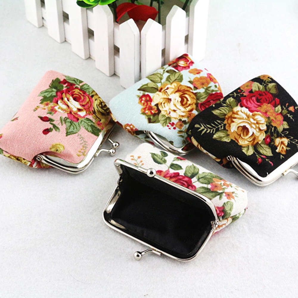 Ví đựng tiền họa tiết hoa phong cách cổ điển xinh xắn | BigBuy360 - bigbuy360.vn