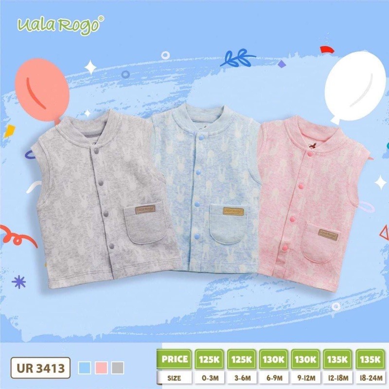 Ualarogo Áo gile nỉ nhung mịn 3413 cho bé trai và gái