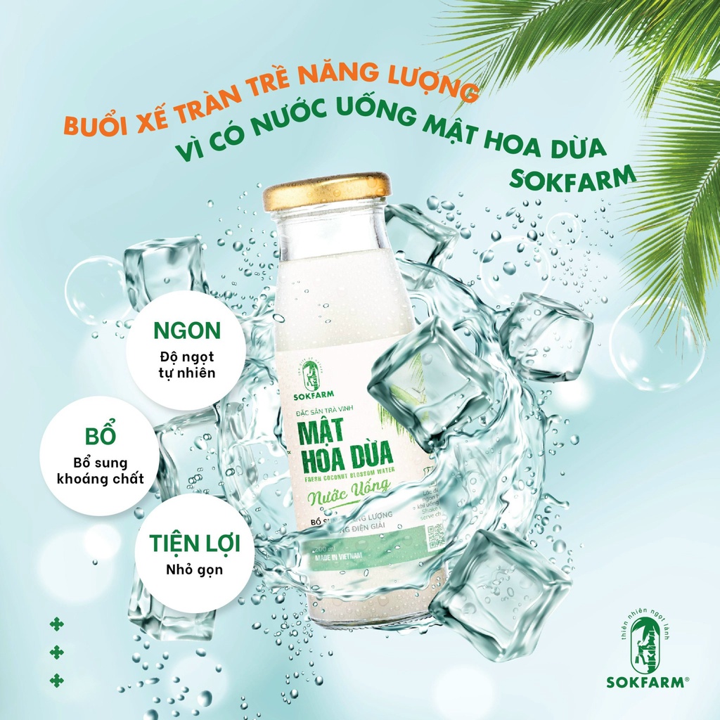 Nước Uống Mật Hoa Dừa Sokfarm bù khoáng bù điện giải