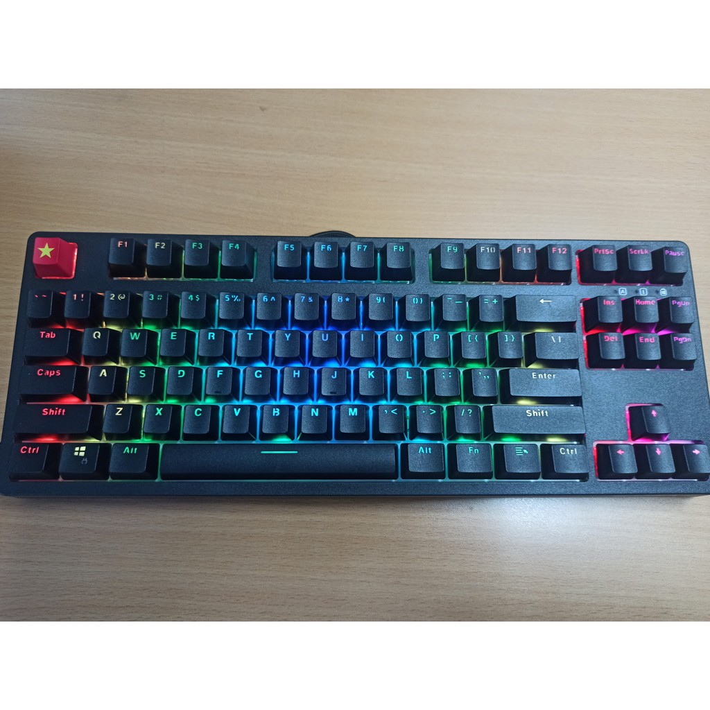 [Mã SKAMSALE03 giảm 10% đơn 200k] Bàn phím cơ E-Dra EK387 RGB version 2021 Huano Switch/dây type C rời - Hàng chính hãng