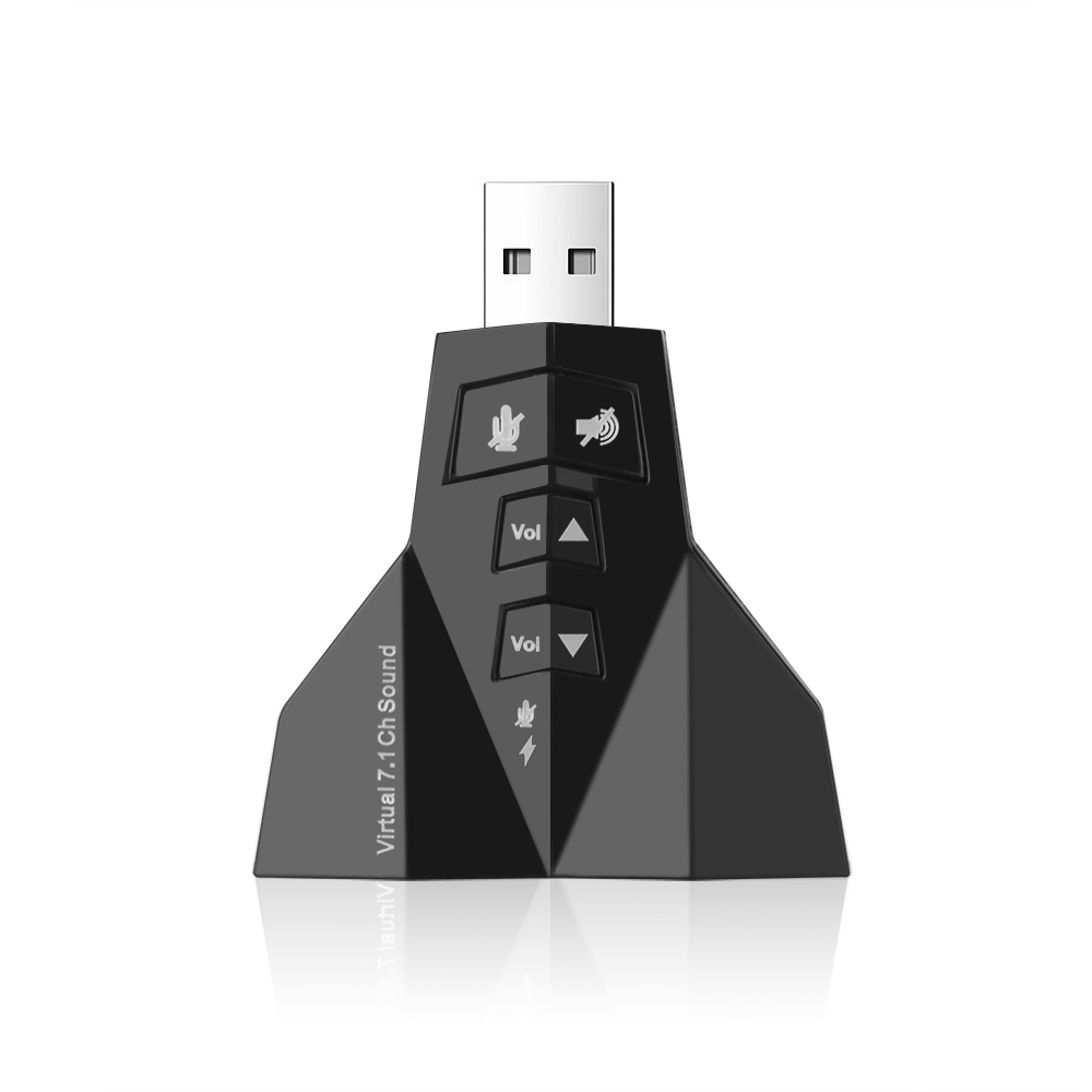 Đầu mở rộng chuyển đổi card âm thanh kênh Virtual 7.1 kép USB 2.0 3D dành cho macbook/laptop/máy tính