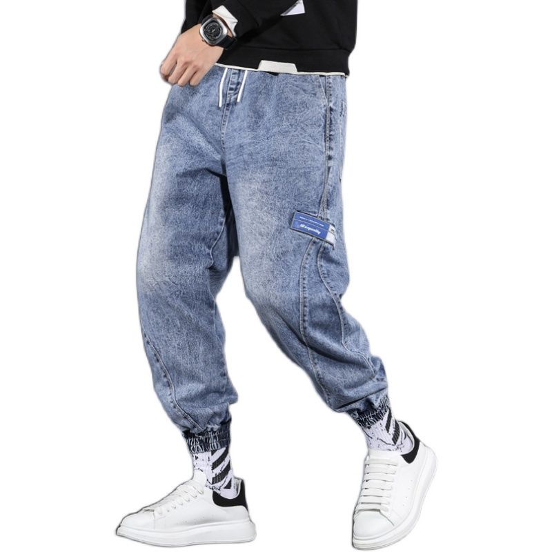 Quần jogger Jean Dày Dặn Lưng Thun Có Size Lớn Cho Nam