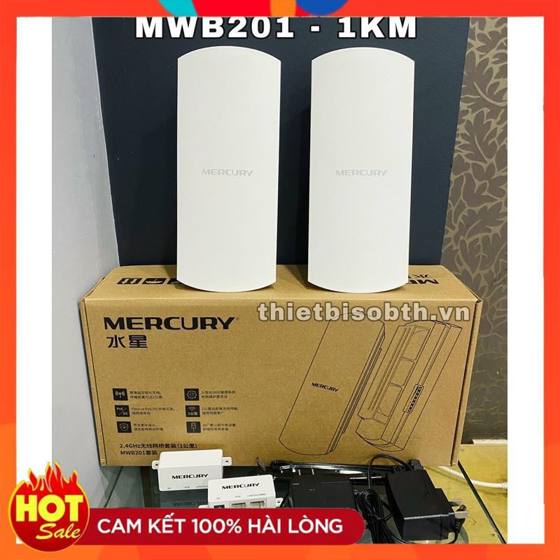 [Hàng Xịn] Thiết bị thu phát wifi không dây Mercury B201 &amp; B505 kéo wifi khoảng cách 1KM tới 5KM