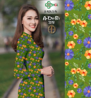 Vải Áo Dài Tằm Ý/ Lụa Nhật Hoa Lá Đều