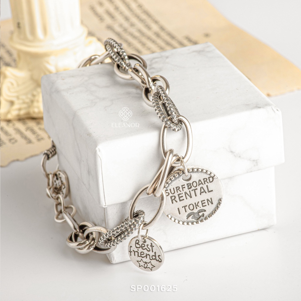 Lắc Tay Eleanor Bạc 925 Cao Cấp Thiết Kế Đính Charm Siêu Cá Tính - SP001625