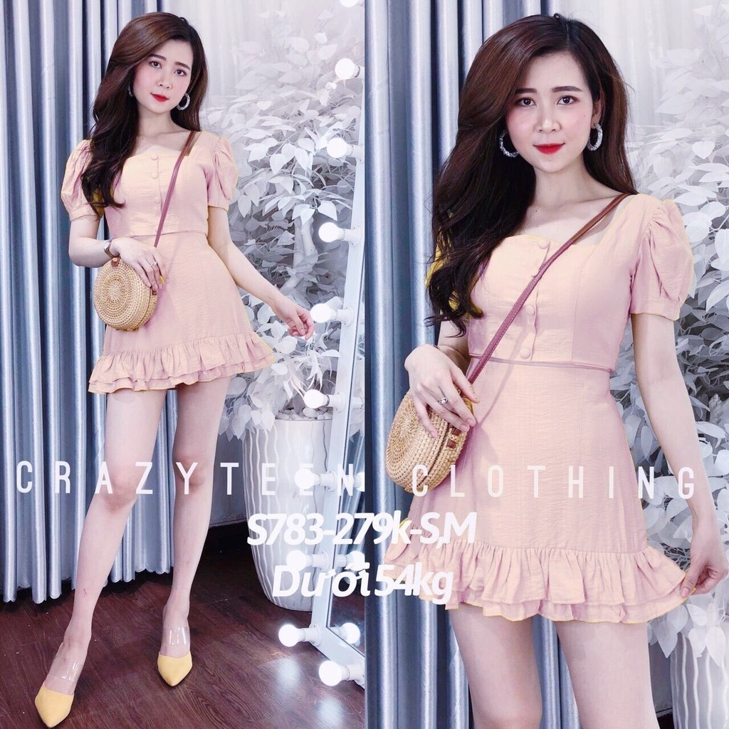 SÉT ÁO ĐÍNH CÚC VÀ VÁY ĐUÔI CÁ SIÊU DỄ THƯƠNG THỜI TRANG VESTA DC01 | BigBuy360 - bigbuy360.vn