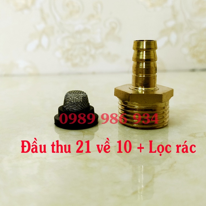 Đầu thu đồng từ 21 về 8mm -10mm và dây dẫn nước chống rêu
