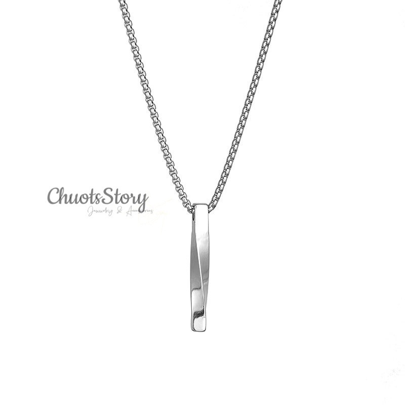 Vòng cổ titan không gỉ hình thanh xoắn, dây chuyền nữ unisex cá tính - VCT0025 - ChuotsStory