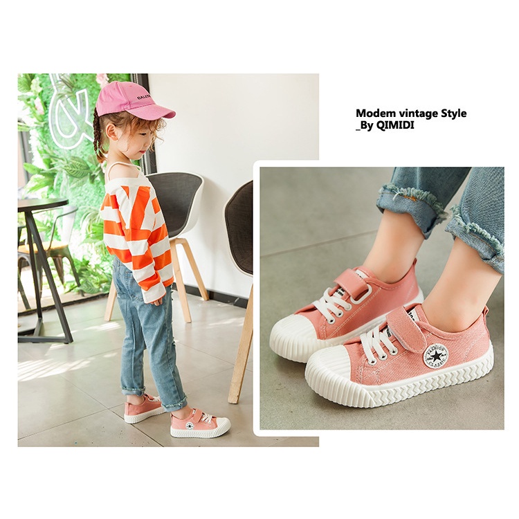 SUGE Giày Thể Thao Vải Canvas Thời Trang Cho Bé Size 25-36
