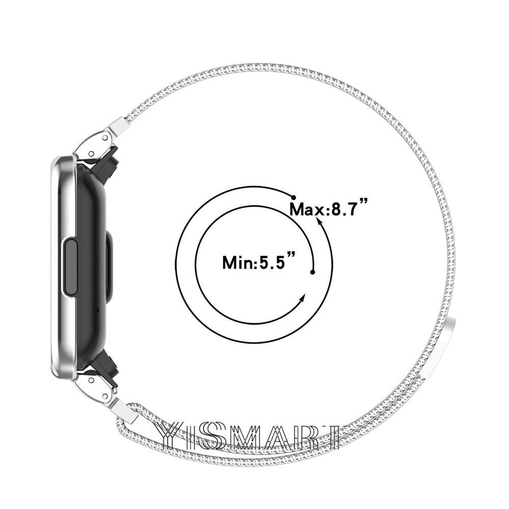 Dây Đeo Inox Cho Đồng Hồ Thông Minh Redmi Watch 2 Lite 2 Trong 1