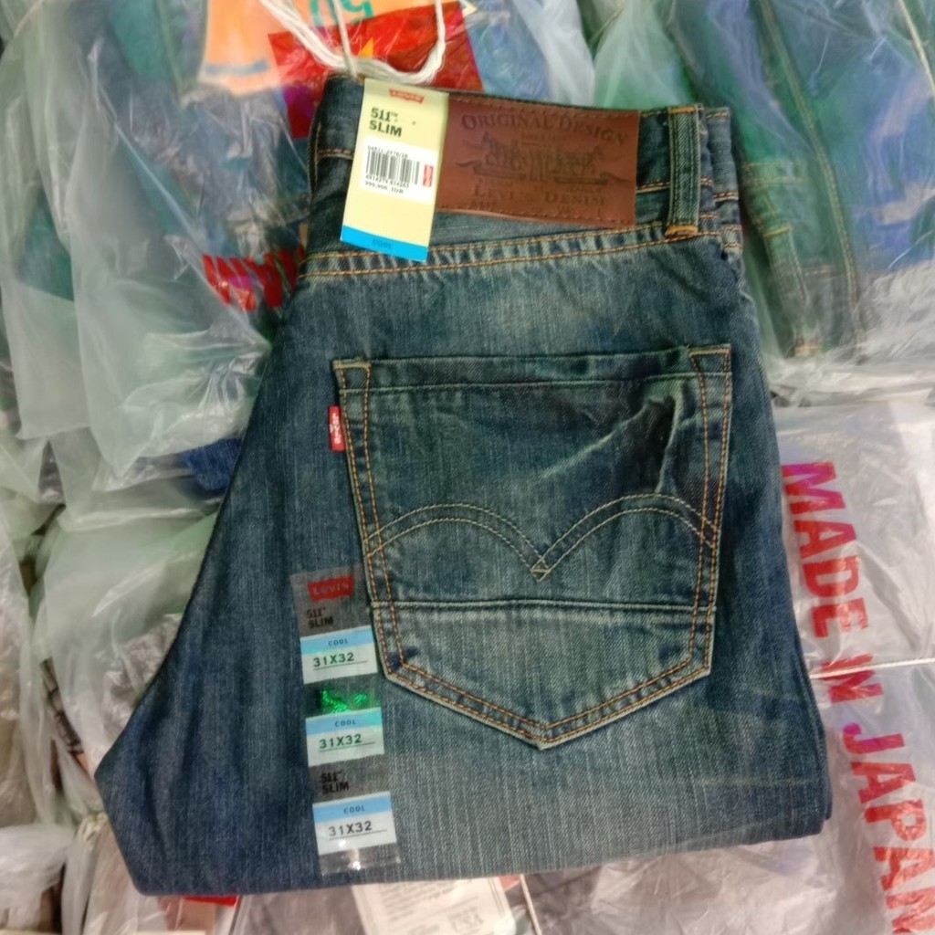 Quần Jean Dài Ống Suông Phong Cách Retro Levis