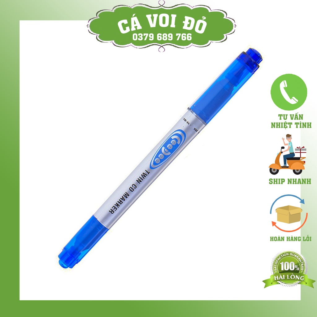 Bút lông dầu PM-04/ bút dạ Thiên Long /màu đỏ/màu đen/màu xanh/ bút 2 đầu ngòi 0,4mm- ngòi 1mm.