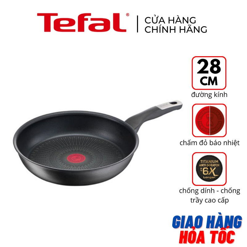 Chảo chiên 28cm chống dính đế từ Tefal Unlimited G2550602 - Hàng chính hãng