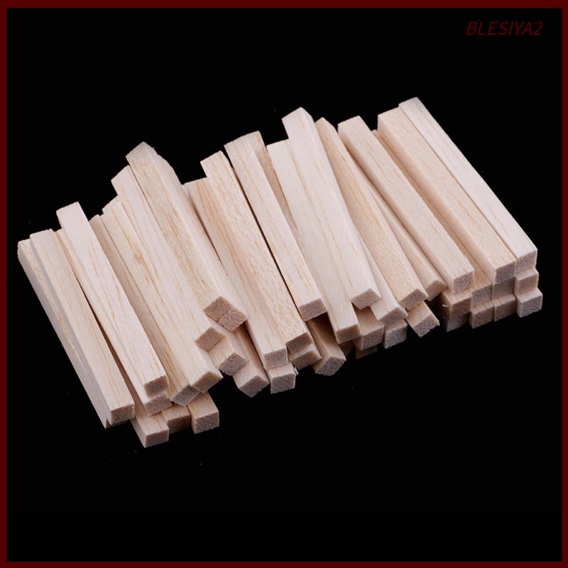 Set 2 / 50 Que Gỗ Vuông 50mm Làm Đồ Thủ Công DIY Cho Bé